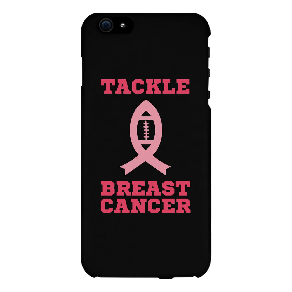 Tackle Breast Cancer Football Black Phone Case