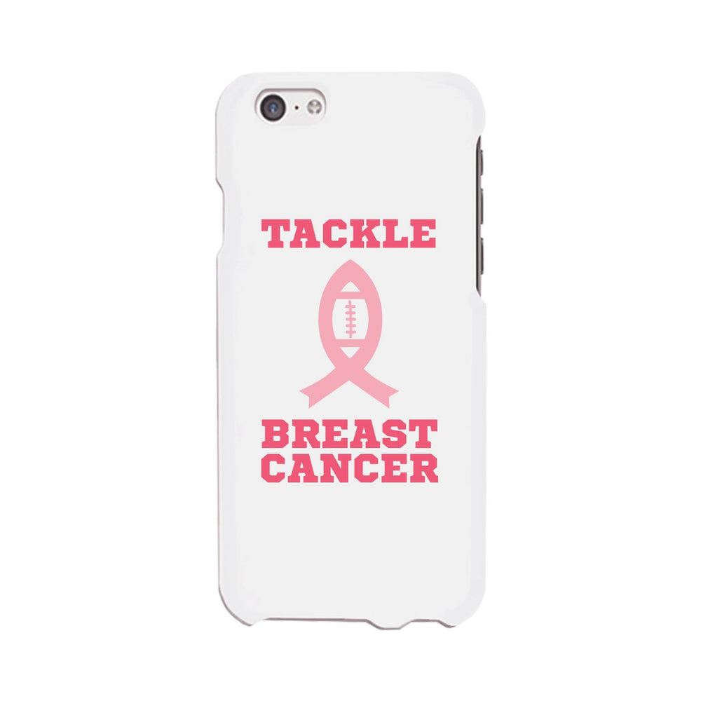 Tackle Breast Cancer Football White Phone Case