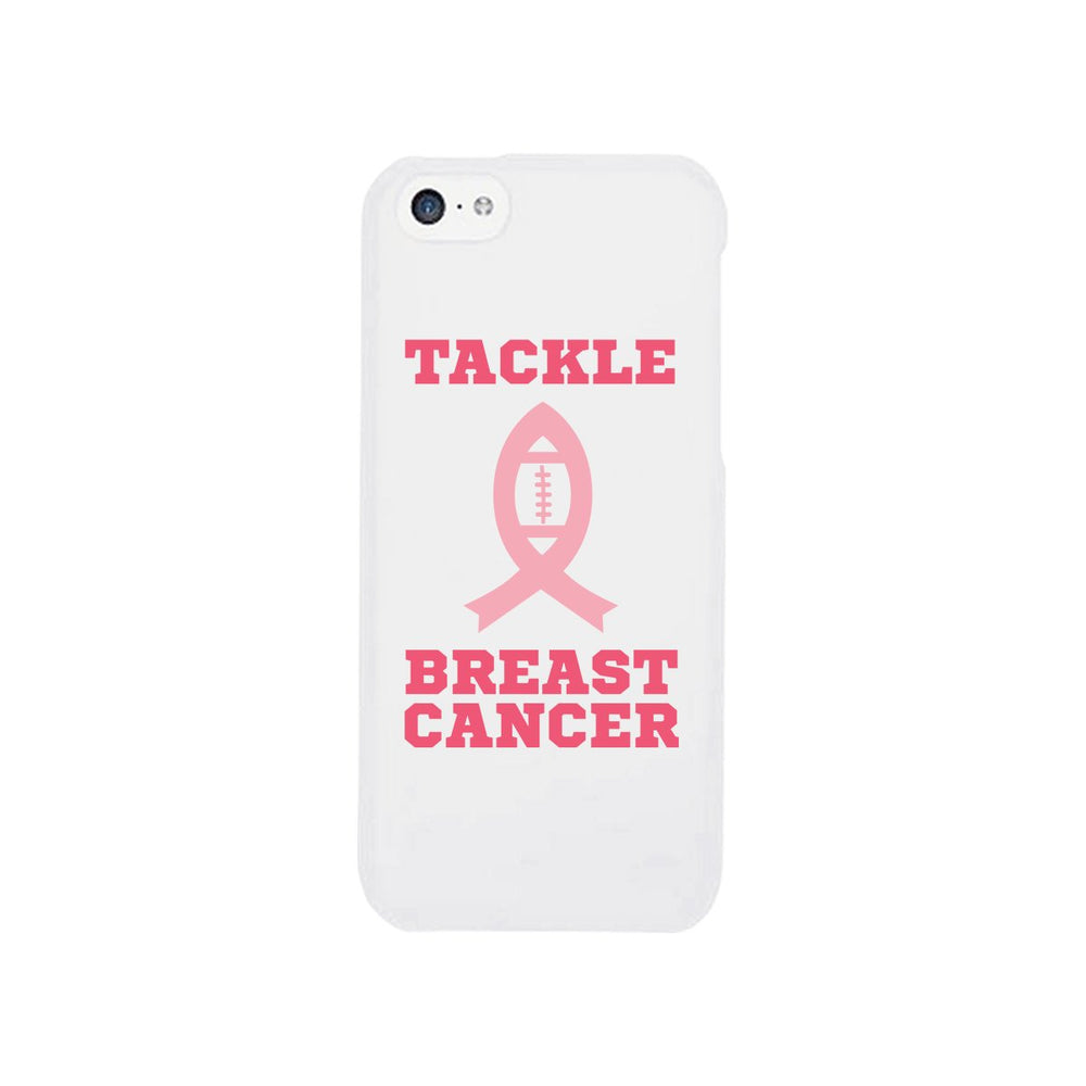 Tackle Breast Cancer Football White Phone Case