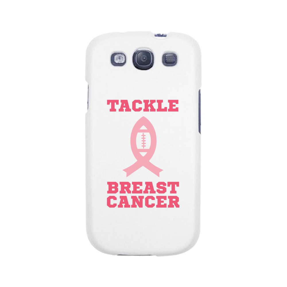 Tackle Breast Cancer Football White Phone Case
