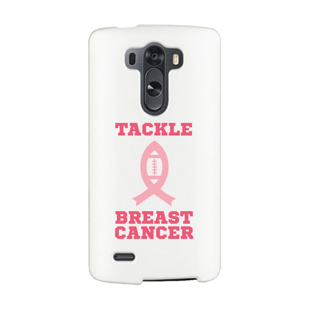 Tackle Breast Cancer Football White Phone Case