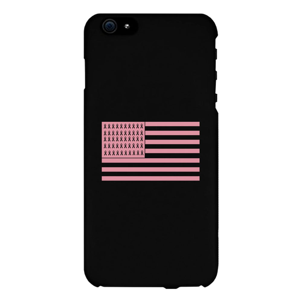 Breast Cancer Awareness Pink Flag Black Phone Case