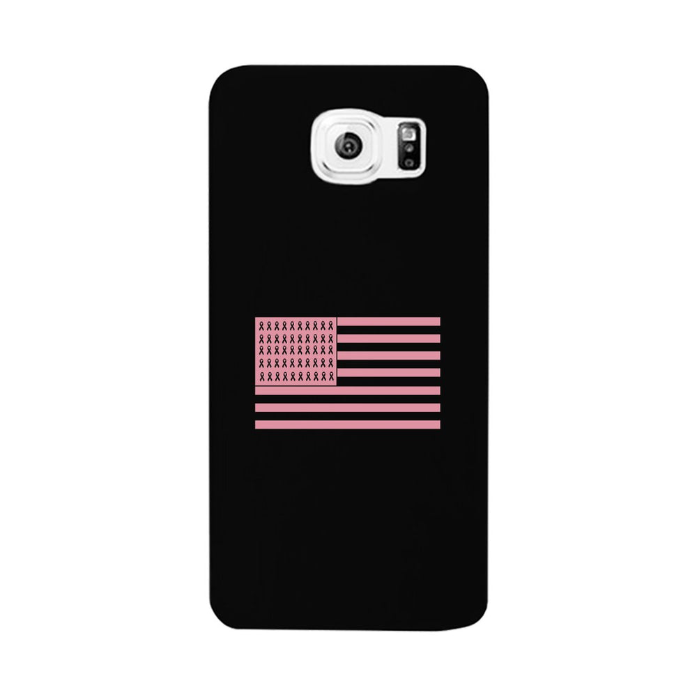 Breast Cancer Awareness Pink Flag Black Phone Case