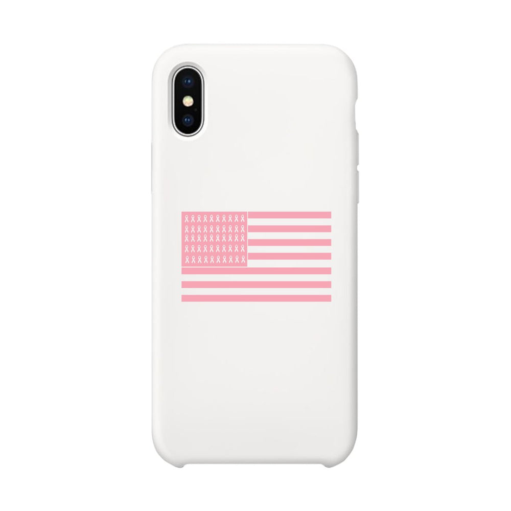 Breast Cancer Awareness Pink Flag White Phone Case
