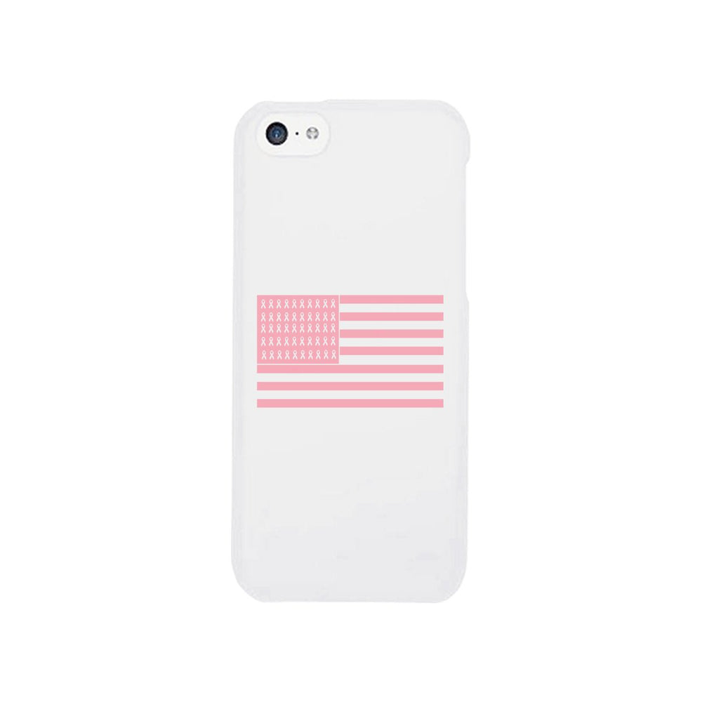 Breast Cancer Awareness Pink Flag White Phone Case
