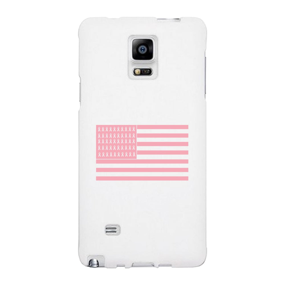 Breast Cancer Awareness Pink Flag White Phone Case