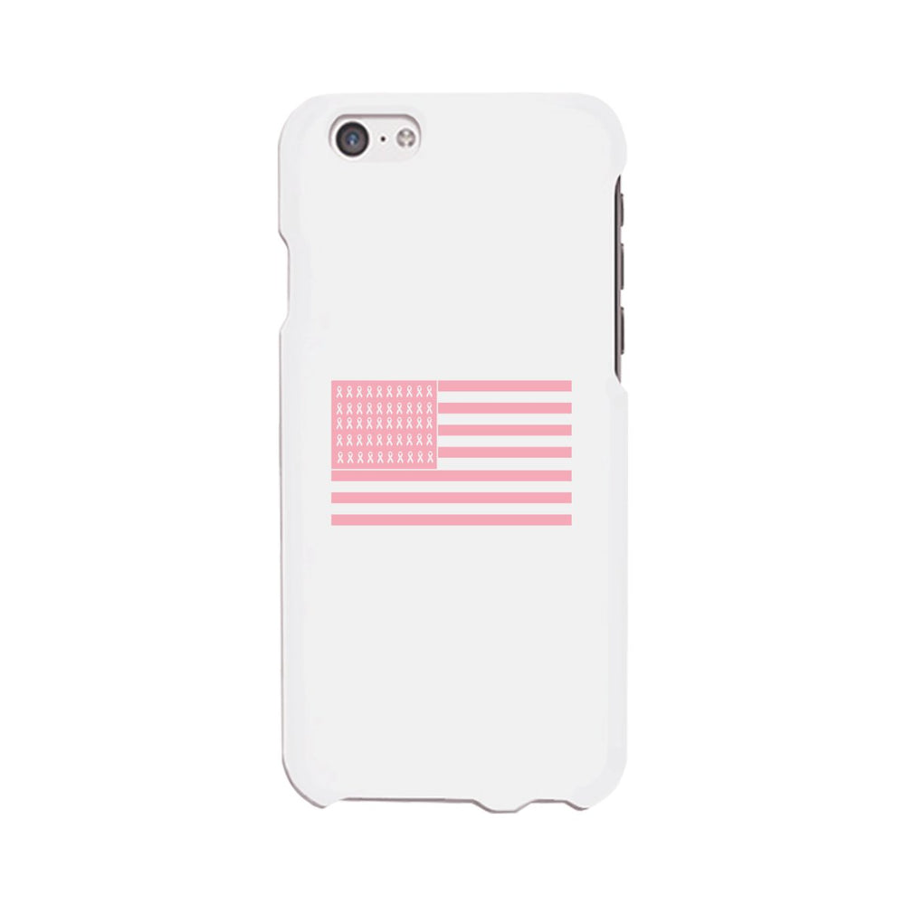 Breast Cancer Awareness Pink Flag White Phone Case