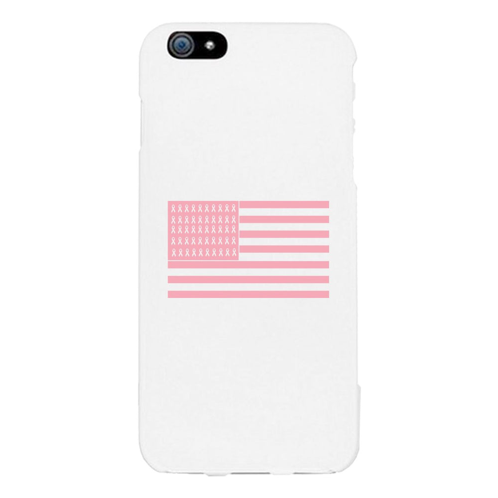 Breast Cancer Awareness Pink Flag White Phone Case