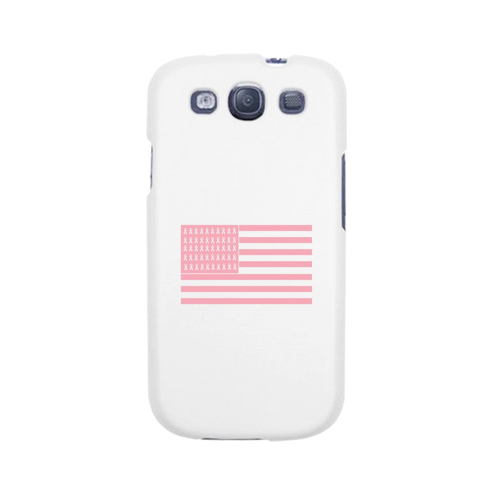 Breast Cancer Awareness Pink Flag White Phone Case