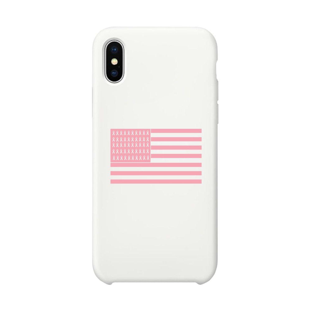 Breast Cancer Awareness Pink Flag White Phone Case