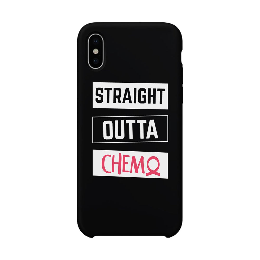 Straight Outta Chemo Breast Cancer Black Phone Case
