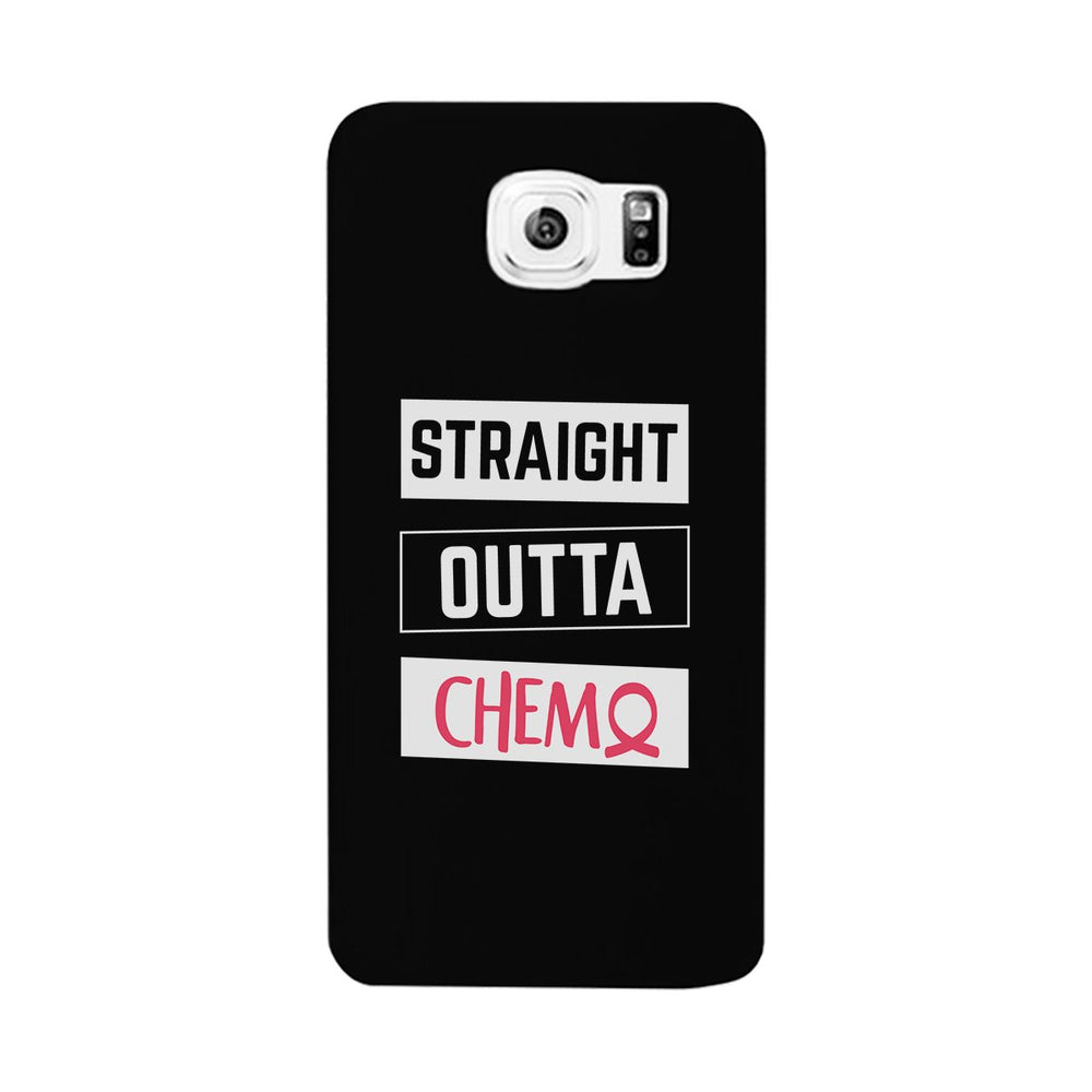 Straight Outta Chemo Breast Cancer Black Phone Case