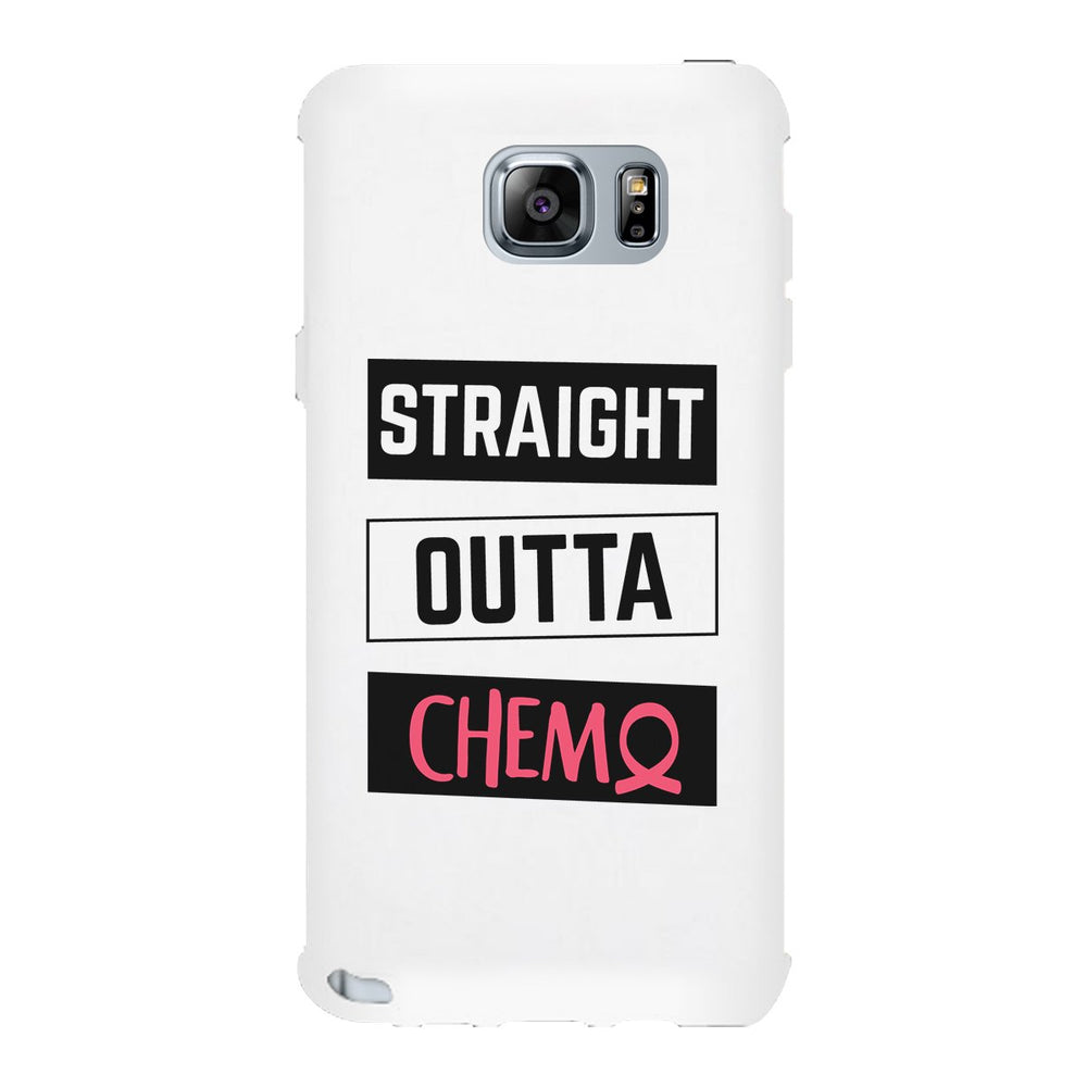 Straight Outta Chemo Breast Cancer White Phone Case