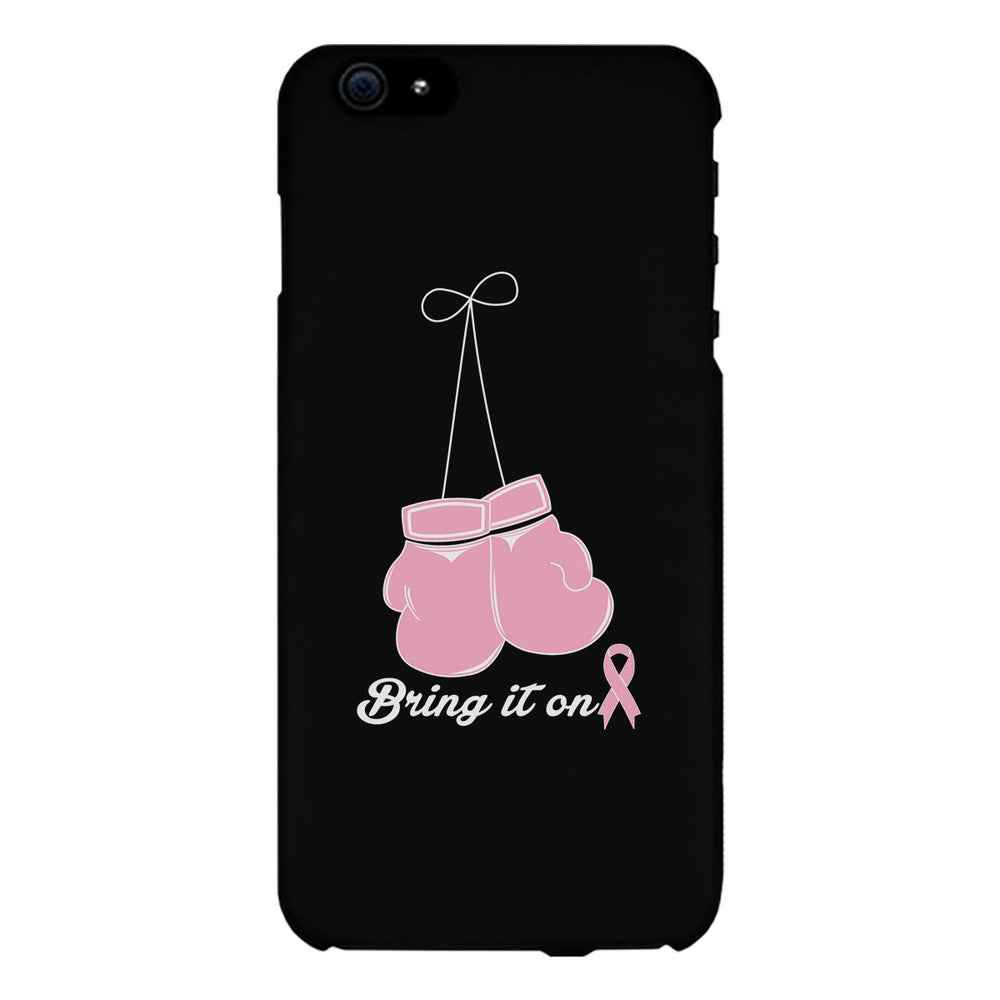 Bring It On Breast Cancer Awareness Boxing Black Phone Case