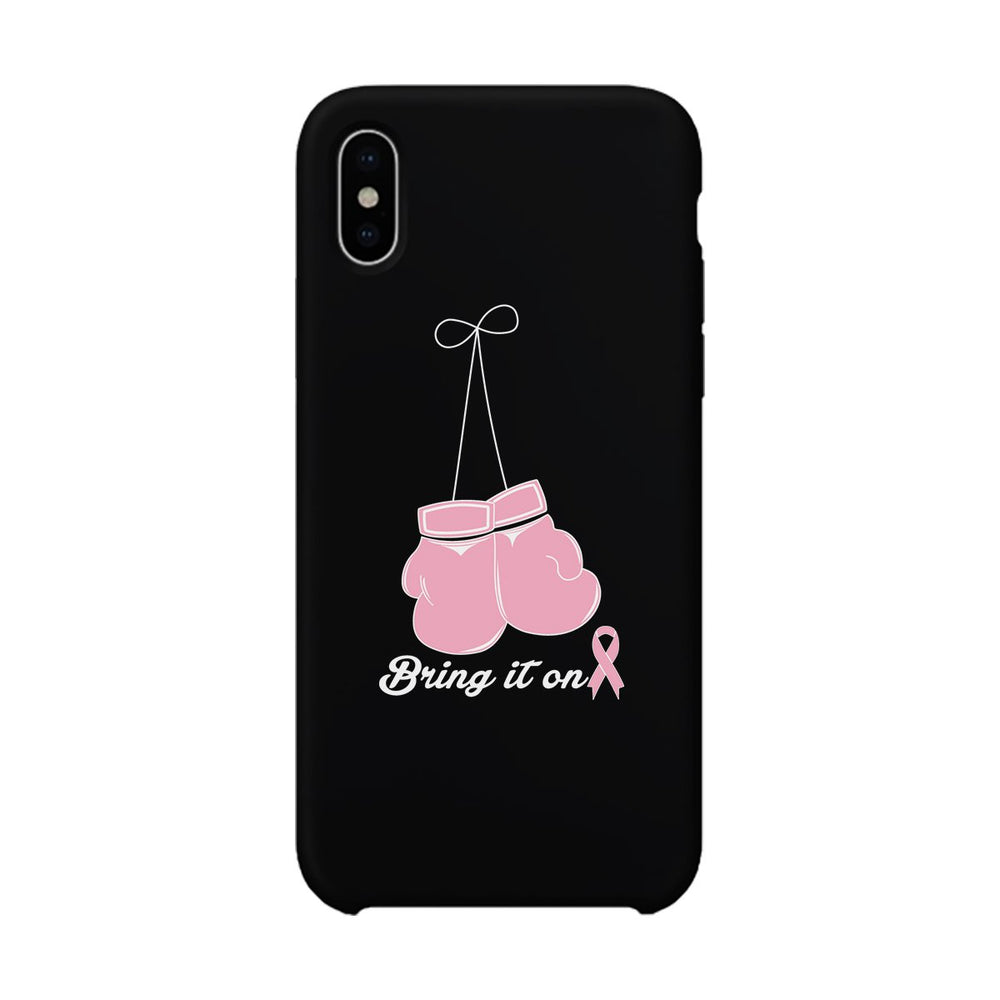 Bring It On Breast Cancer Awareness Boxing Black Phone Case