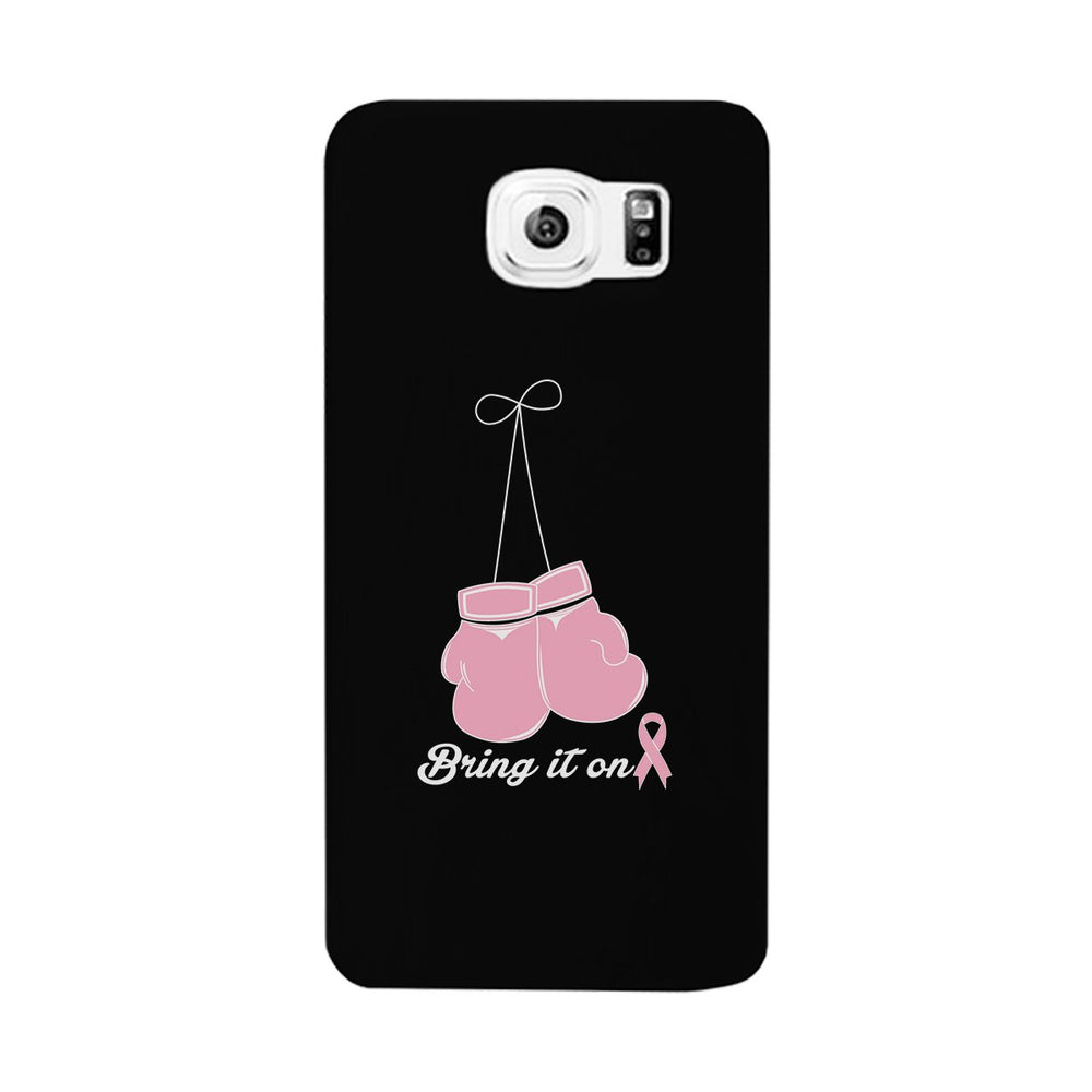 Bring It On Breast Cancer Awareness Boxing Black Phone Case