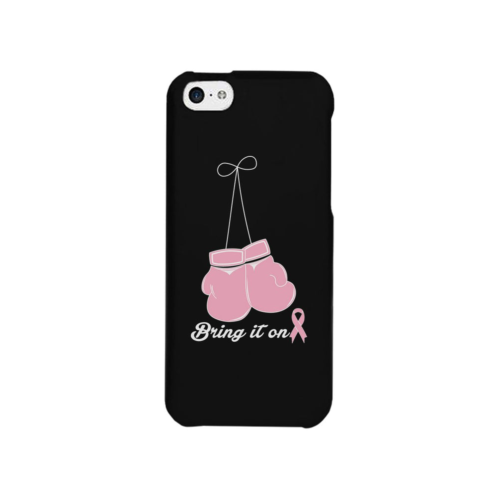 Bring It On Breast Cancer Awareness Boxing Black Phone Case