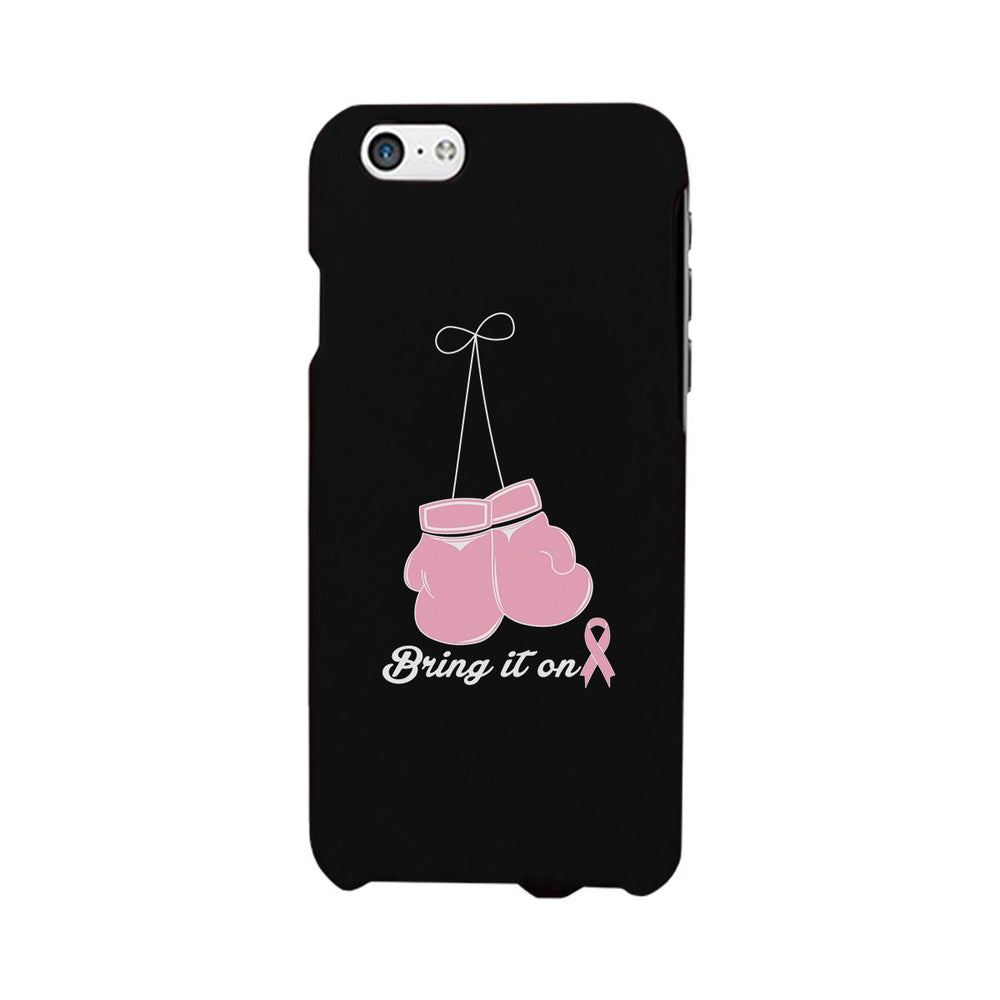 Bring It On Breast Cancer Awareness Boxing Black Phone Case