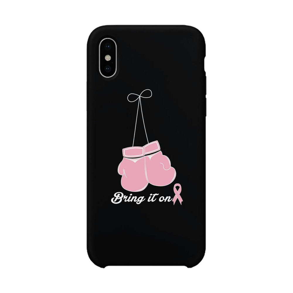 Bring It On Breast Cancer Awareness Boxing Black Phone Case