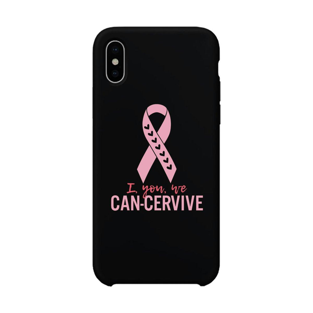 I You We Can-Cervive Breast Cancer Black Phone Case