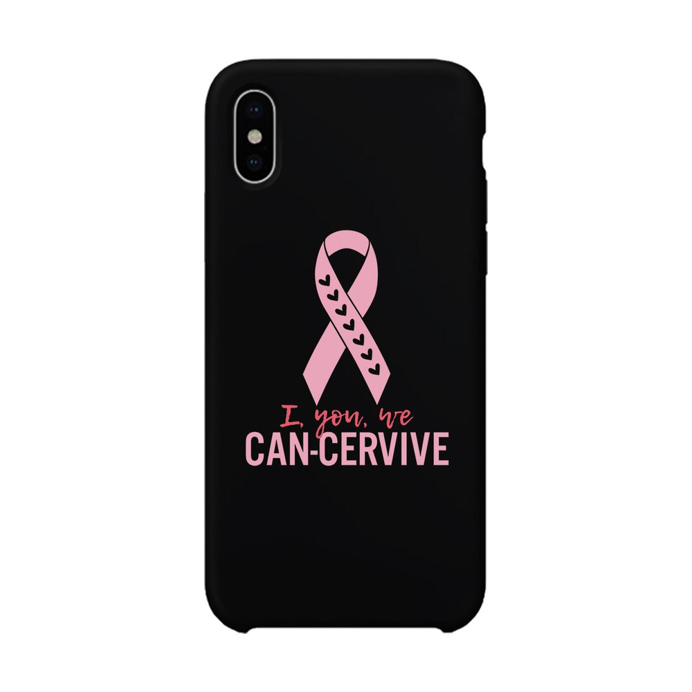 I You We Can-Cervive Breast Cancer Black Phone Case