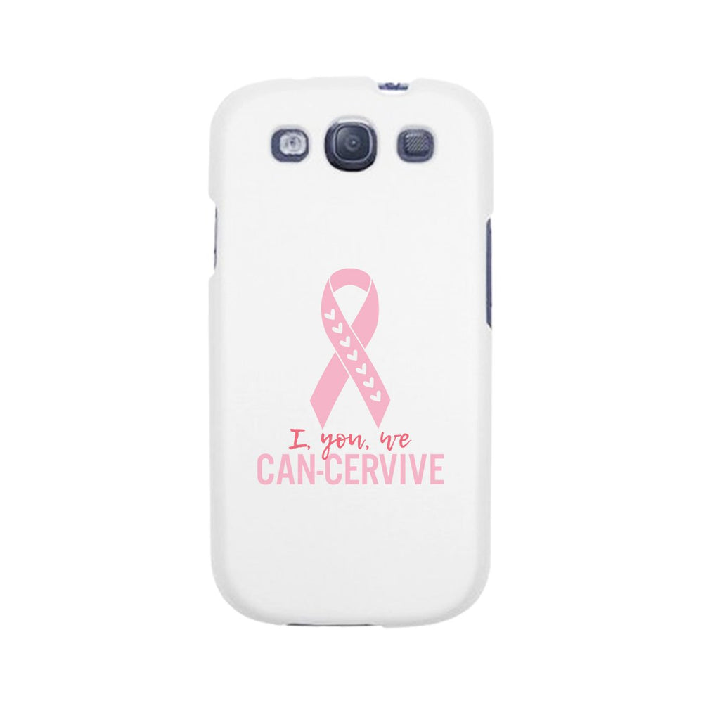 I You We Can-Cervive Breast Cancer White Phone Case