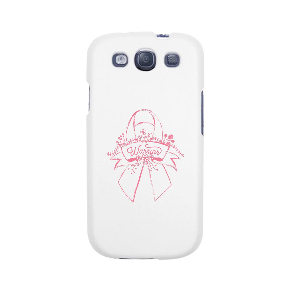 Warrior Breast Cancer Awareness White Phone Case