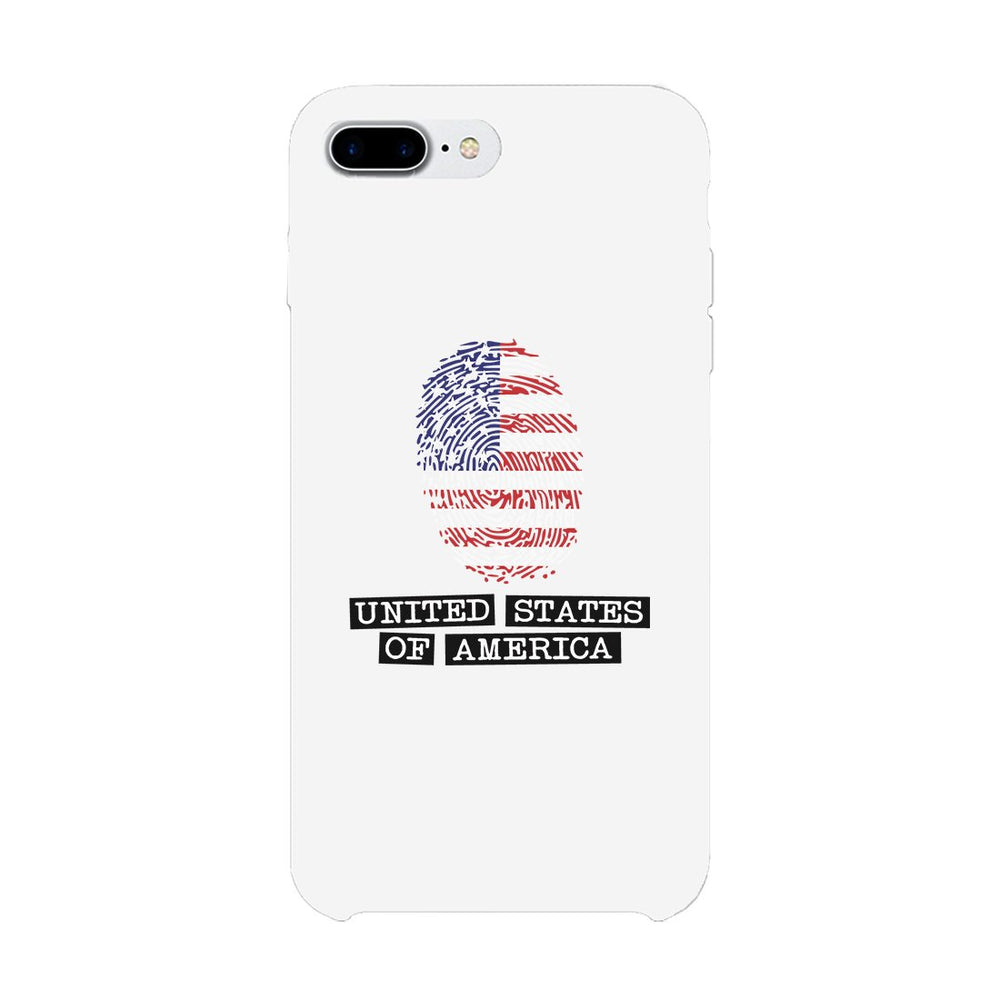 Fingerprint USA Flag Phone Case 4th of July Graphic Phone Cover