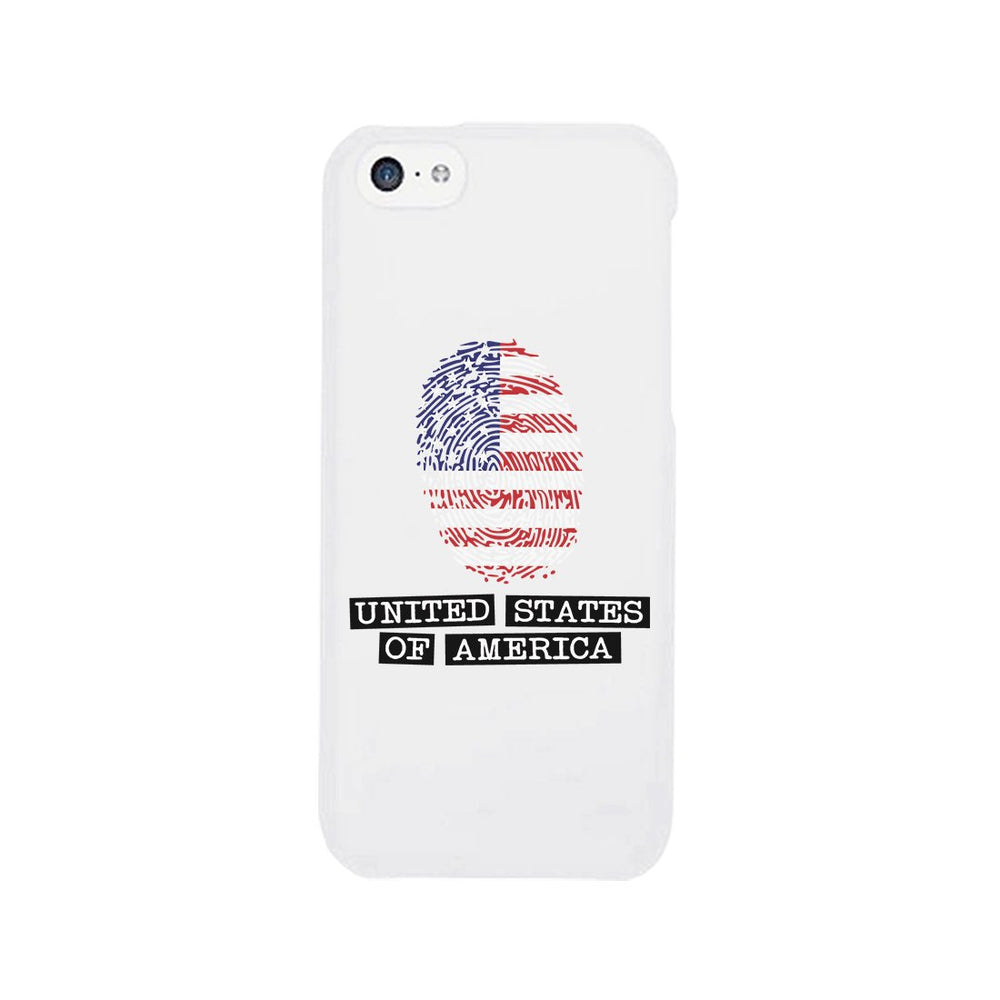 Fingerprint USA Flag Phone Case 4th of July Graphic Phone Cover