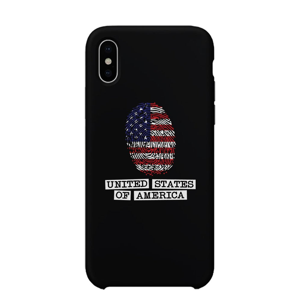 Fingerprint USA Flag Phone Case 4th of July Graphic Phone Cover