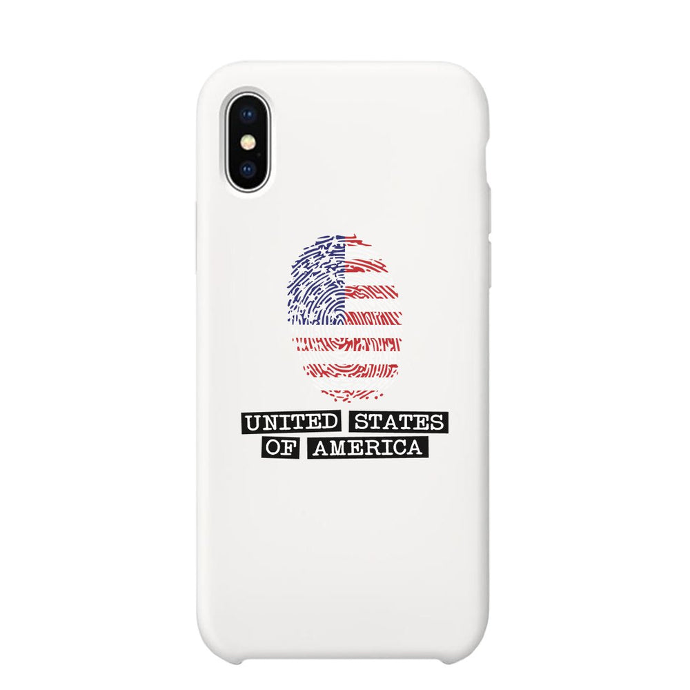 Fingerprint USA Flag Phone Case 4th of July Graphic Phone Cover