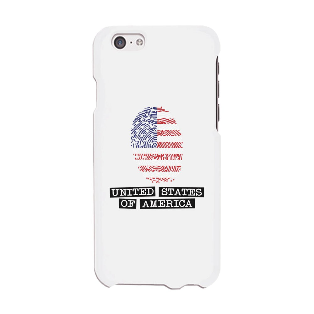 Fingerprint USA Flag Phone Case 4th of July Graphic Phone Cover