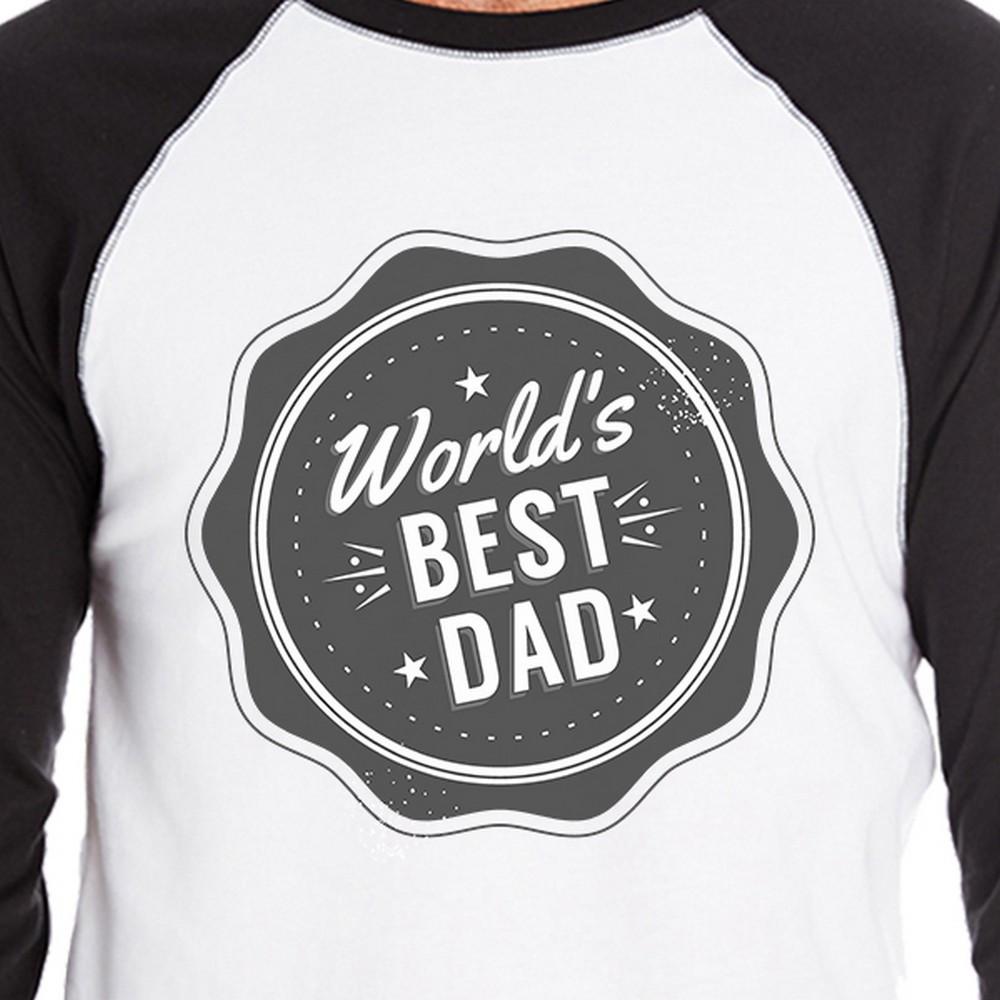 World's Best Dad Mens Baseball Tee Perfect Fathers Day Gift For Him