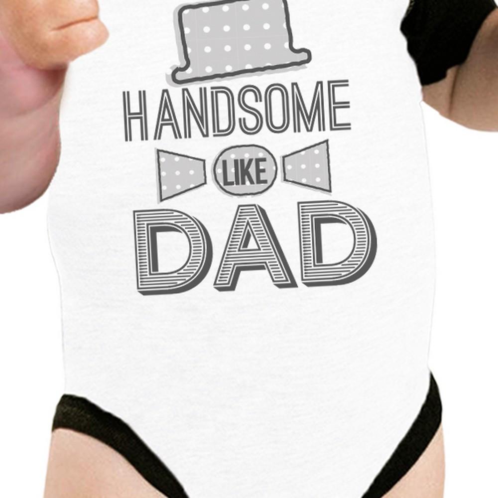 Handsome Like Dad Baby Baseball Tee Vintage Design Baseball Jersey