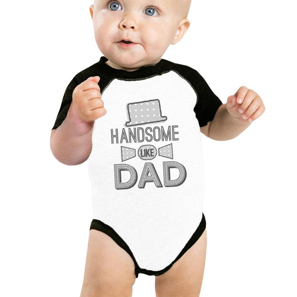 Handsome Like Dad Baby Baseball Tee Vintage Design Baseball Jersey