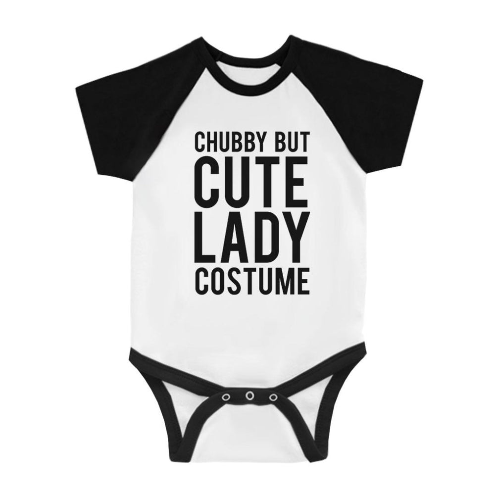 Chubby But Cute Lady Costume Infant Baseball Shirt