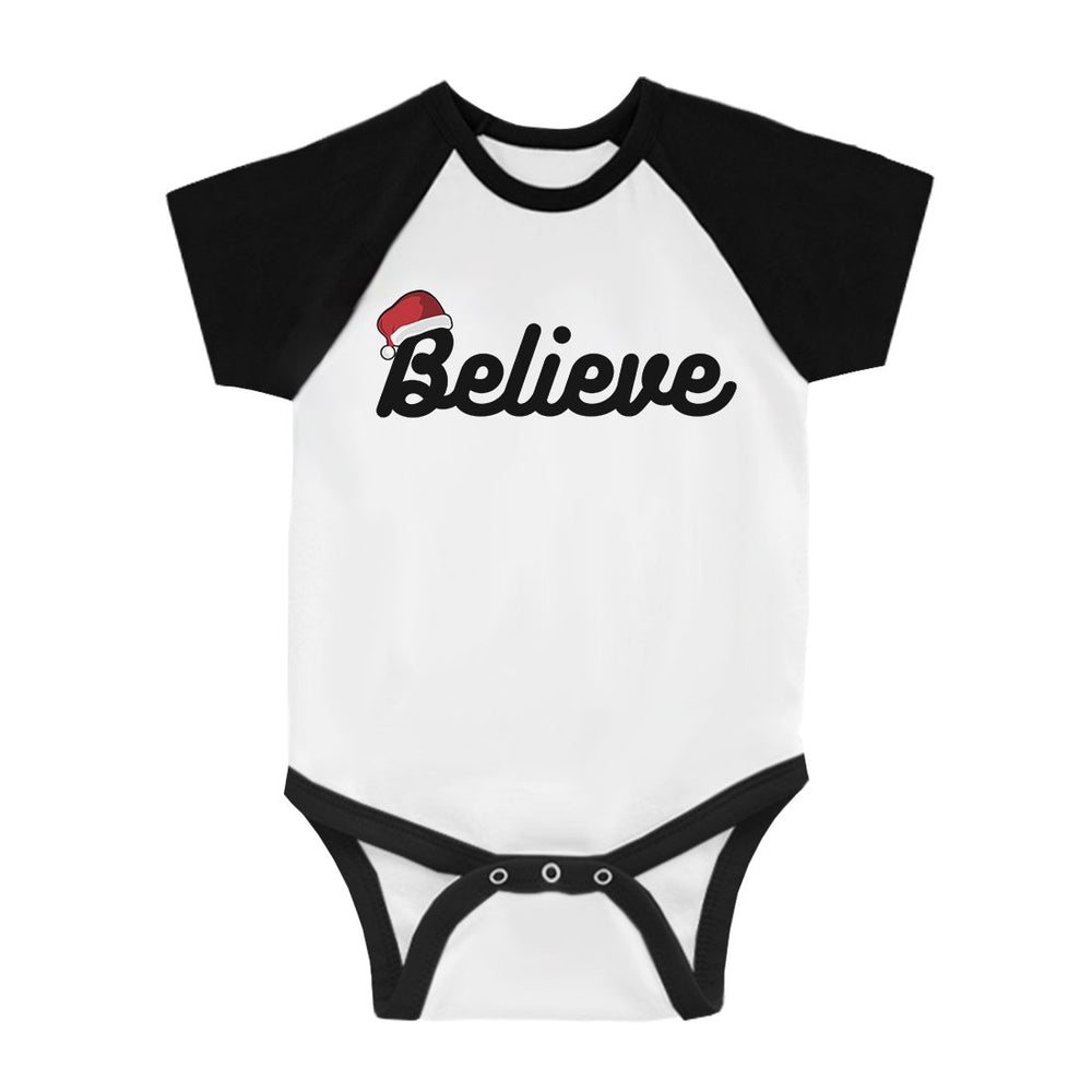 Believe Santa Hat Infant Baseball Shirt