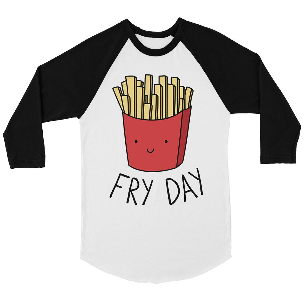 365 Printing Fry Day Mens Baseball Shirt French Fries Graphic Tee Funny Gifts