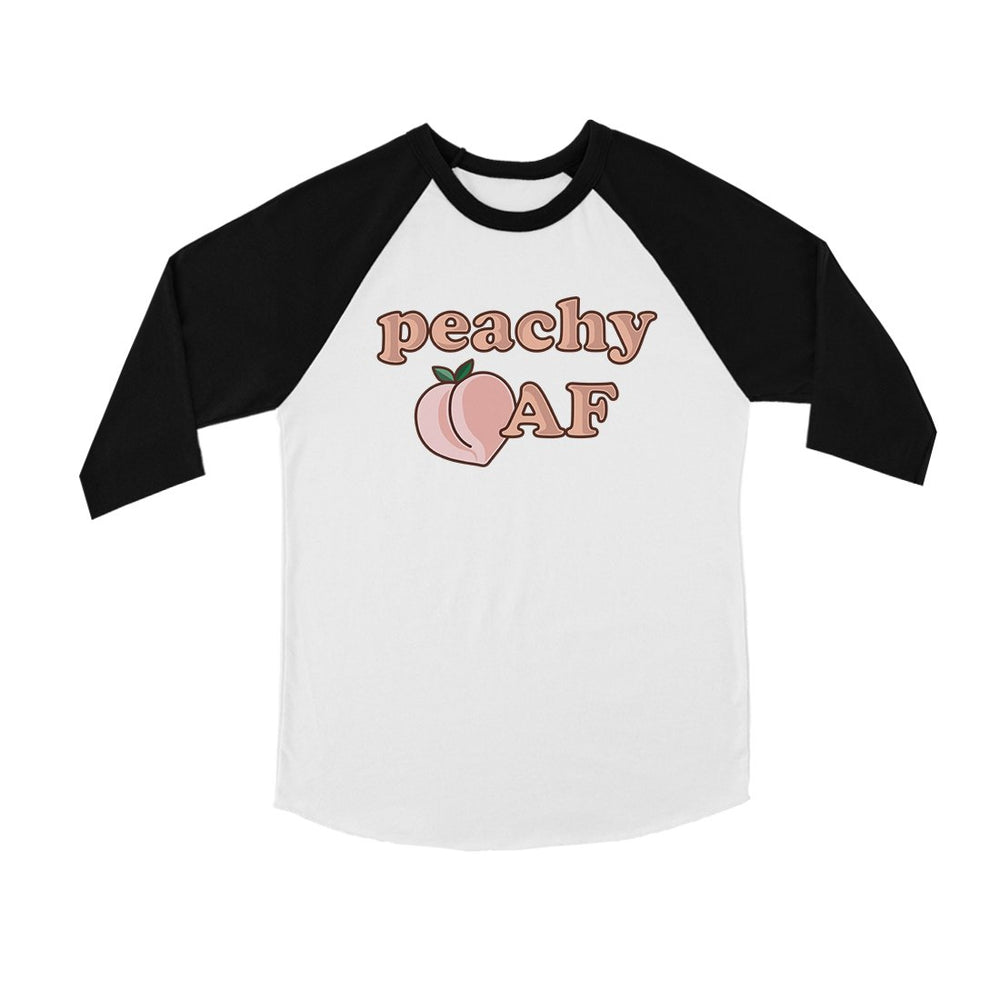 365 Printing Peachy AF Youth Baseball Shirt Cute Graphic Raglan Tee for Teens