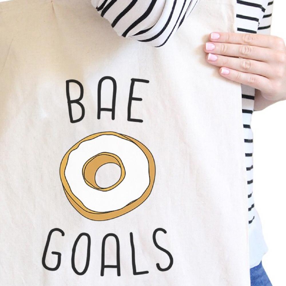 Bae Goals Natural Canvas Bag Cute Graphic Birthday Gifts For Him