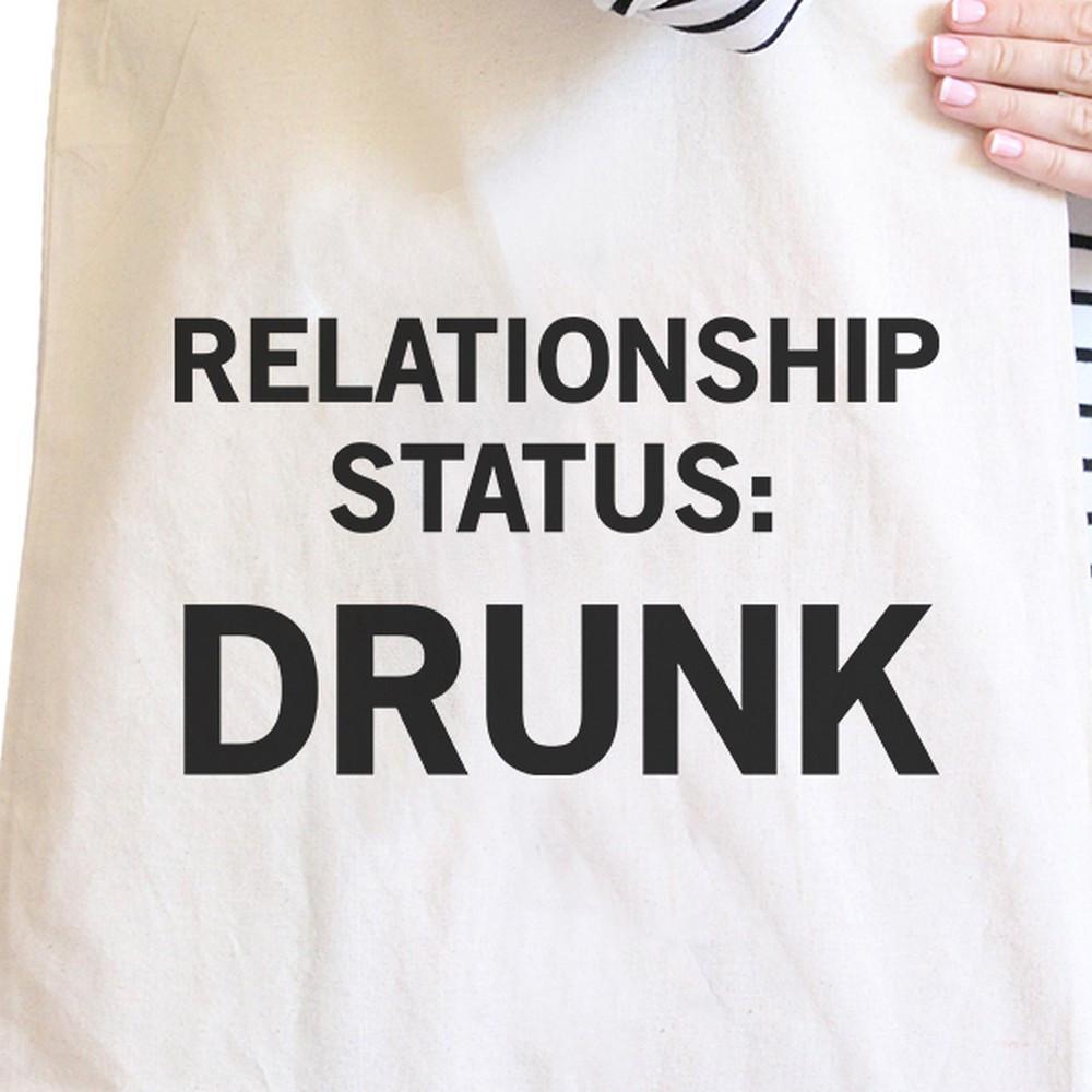 Relationship Status Funny Graphic Canvas Bag Witty Quote Tote