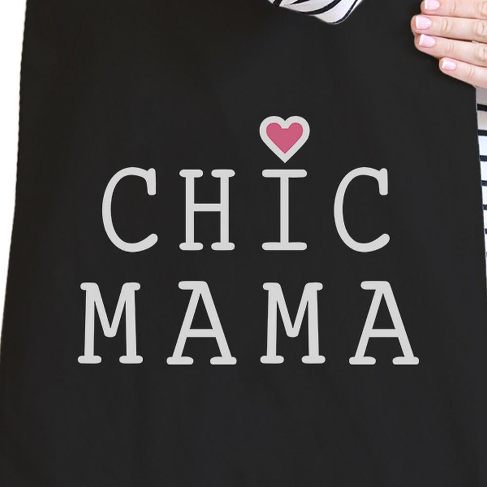 Chic Mama Black Canvas School Bag Cute Gift Ideas For Mother To Be