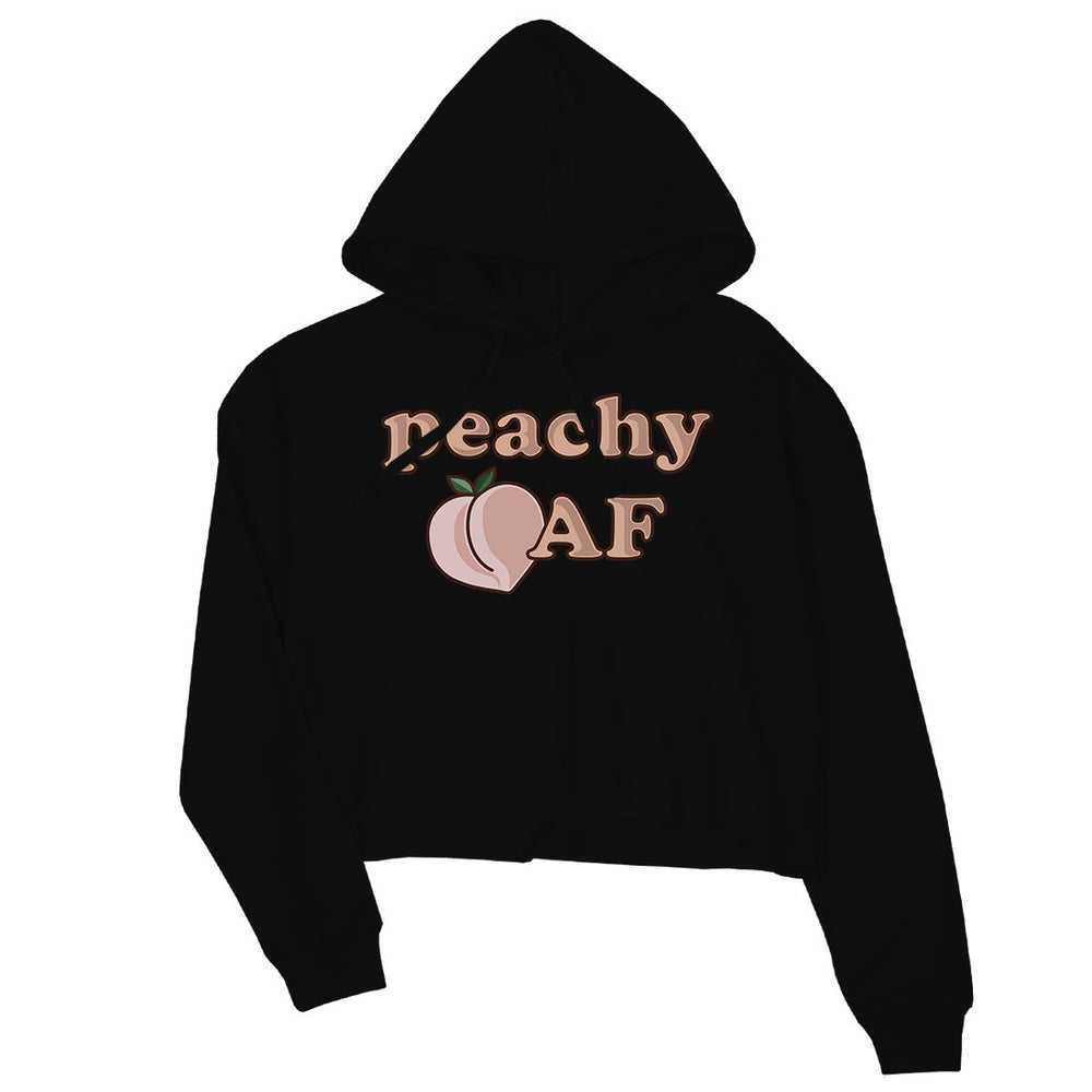 365 Printing Peachy AF Womens Crop Hoodie Cute Graphic Pullover Gift For Her