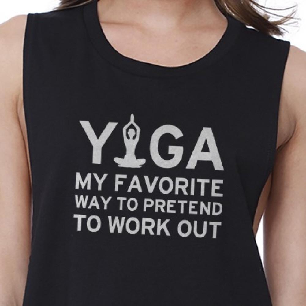 Yoga Pretend To Work Out Crop Top Cute Yoga Work Out Tank Top