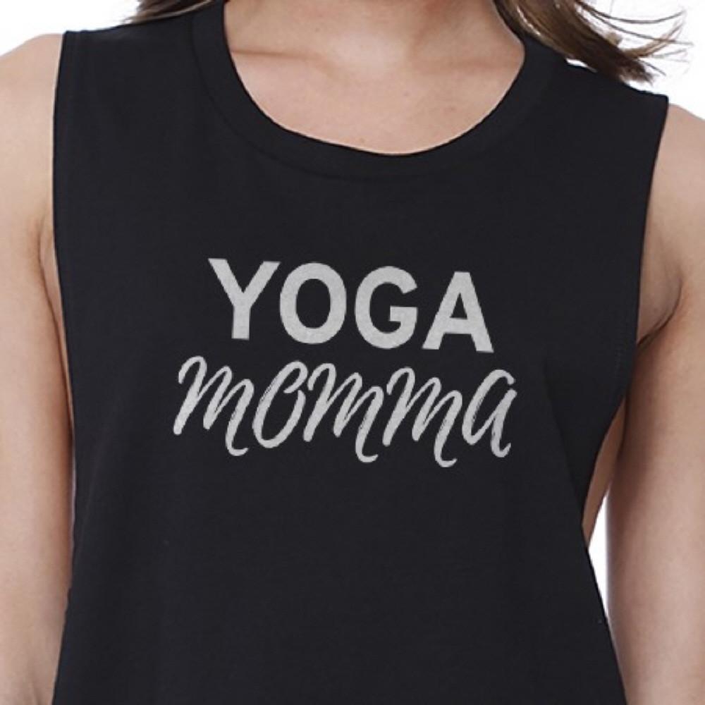 Yoga Momma Crop Top Yoga Work Out Tank Top Gif For Yoga Mom