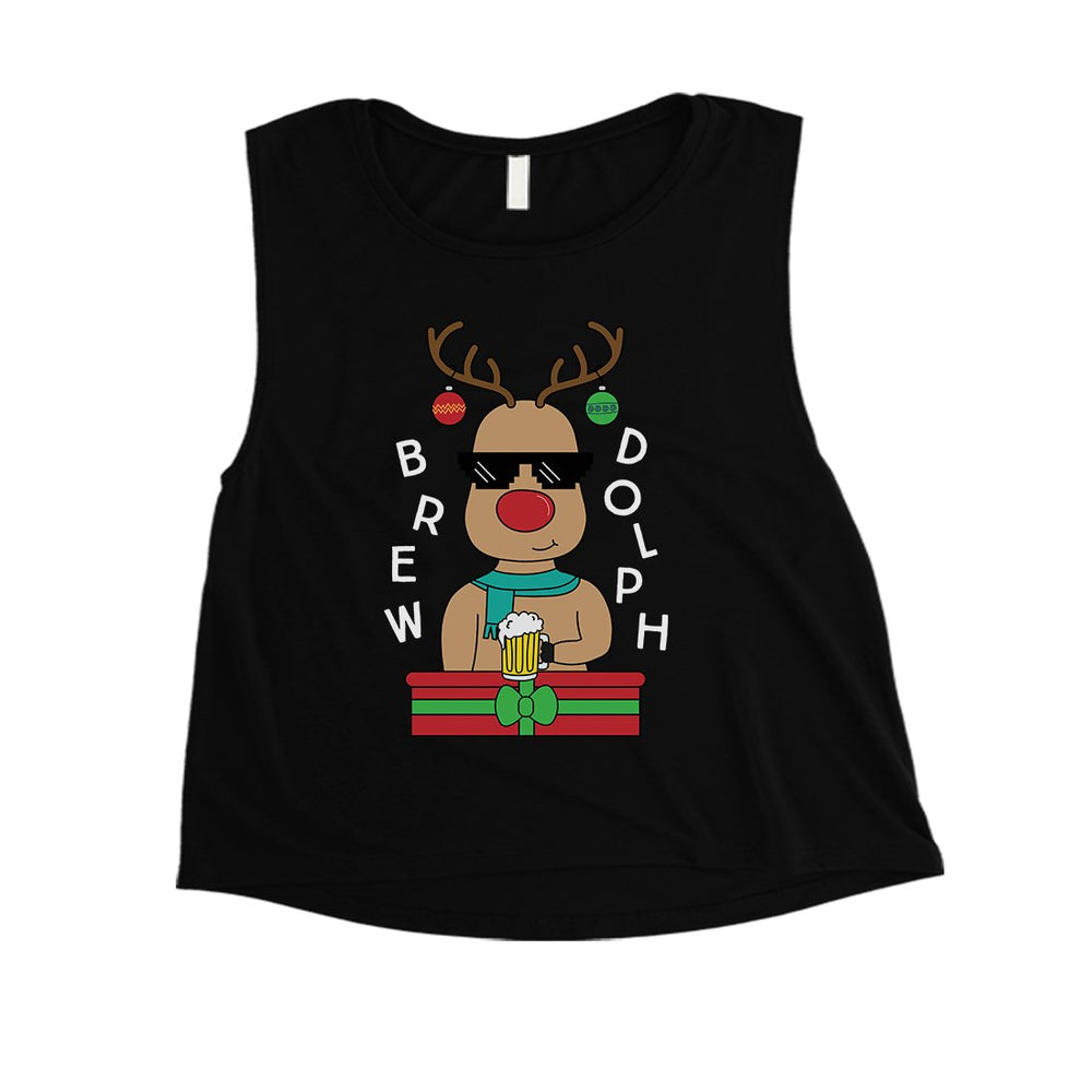 Brewdolph Womens Crop Top