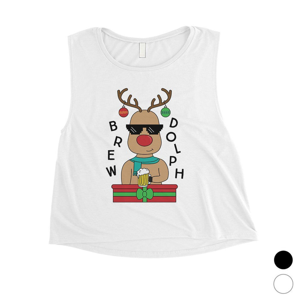 Brewdolph Womens Crop Top