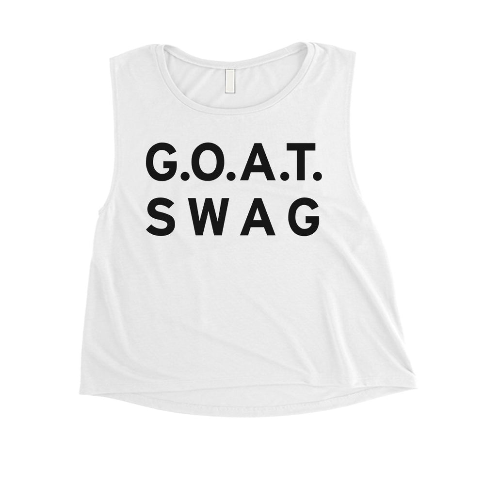 365 Printing GOAT Swag Womens Funny Strong Saying Respectful Crop Tank Top Gift