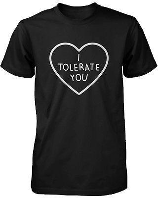 I Tolerate You Women‚¬„¢s Cute Graphic Shirts Black Short Sleeve Tees Trendy T-shirt