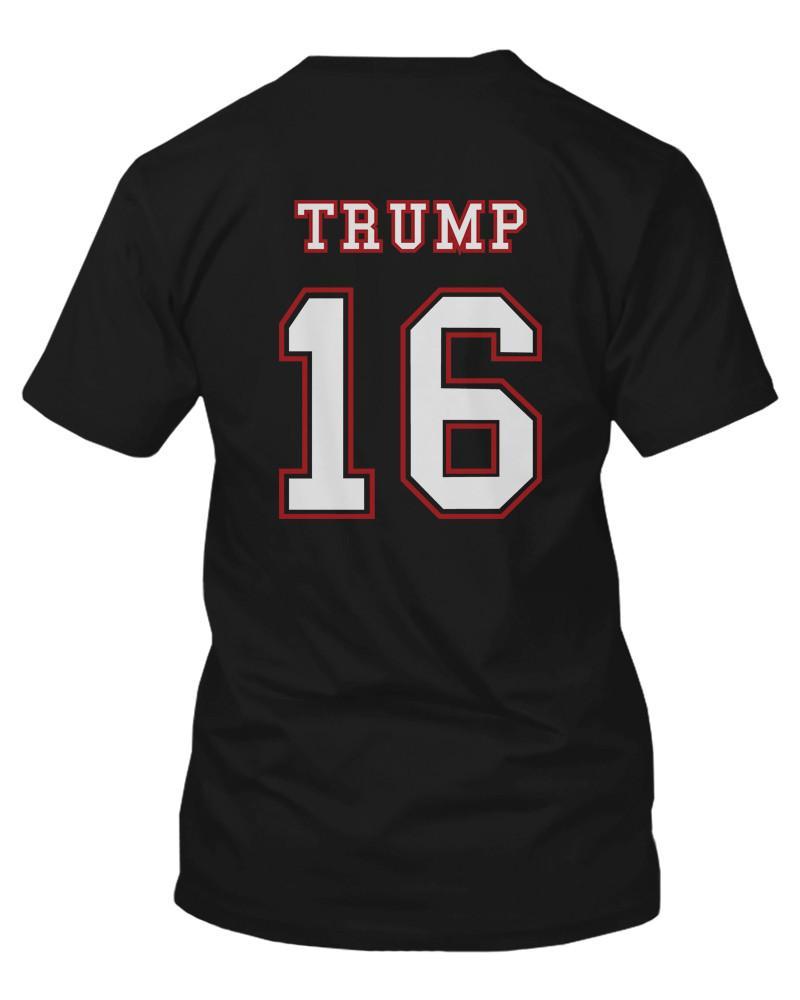 Donald Trump for President 2016 Back Print Campaign Men's Shirt Black Tshirt